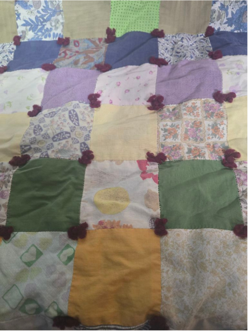 Vintage Multicolor Patchwork Quilt 70x55